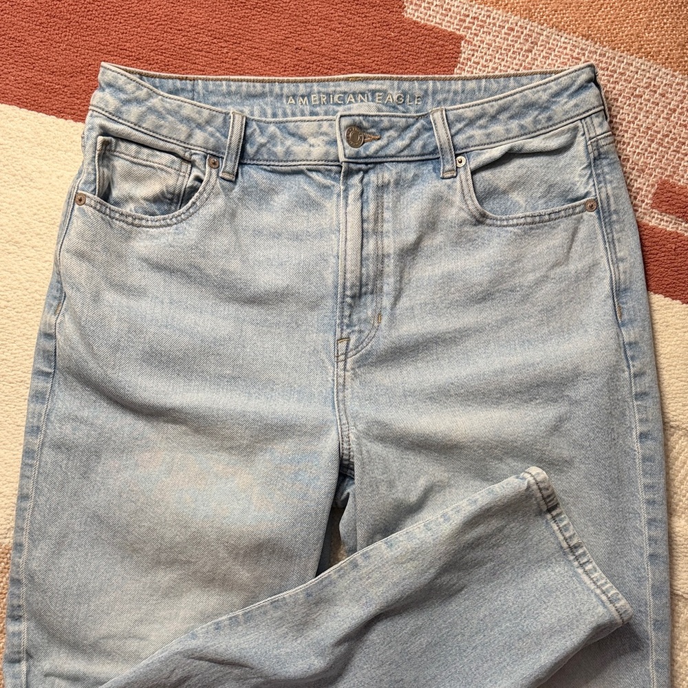 American Eagle Outfitters Light Blue Straight Leg Jeans